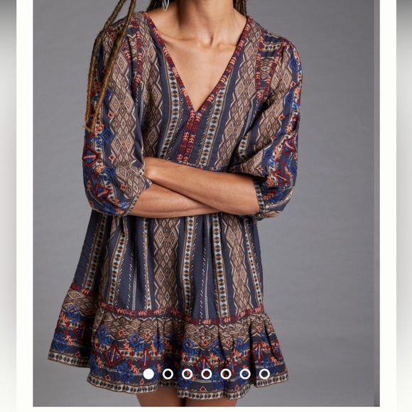 Anthropologie Dresses & Skirts - Anthropologie Skye Embroidered Tunic Dress size medium